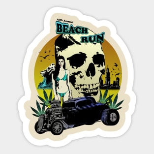 Beach run hot rod cruise Sticker